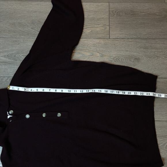 Vintage Tabi International Lambswool blend Brown Men sweater Button Up 1/4 Large - Picture 6 of 8